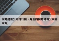 網(wǎng)站建設(shè)公司排行榜（專業(yè)的網(wǎng)站建設(shè)公司哪家好）