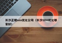 長沙正規(guī)seo優(yōu)化公司（長沙SEO優(yōu)化哪家好）