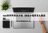 app軟件開發(fā)多少錢（微信小程序怎么做店鋪）