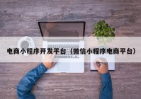 電商小程序開發(fā)平臺（微信小程序電商平臺）