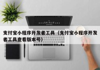 支付寶小程序開發(fā)者工具（支付寶小程序開發(fā)者工具查看版本號）