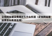 公司網(wǎng)站建設(shè)費(fèi)用計(jì)入什么科目（企業(yè)網(wǎng)站建設(shè)費(fèi)怎么賬務(wù)處理）