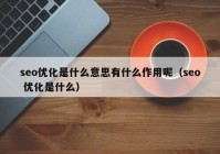 seo優(yōu)化是什么意思有什么作用呢（seo 優(yōu)化是什么）