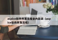 aspice軟件開發(fā)流程業(yè)內薪資（aspice軟件開發(fā)流程）