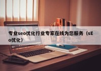 專業(yè)seo優(yōu)化行業(yè)專家在線為您服務(wù)（sEo優(yōu)化）