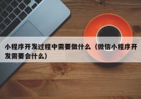 小程序開發(fā)過程中需要做什么（微信小程序開發(fā)需要會什么）