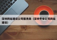 深圳網(wǎng)站建設(shè)公司服務(wù)商（深圳專業(yè)公司網(wǎng)站建設(shè)）