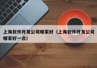 上海軟件開發(fā)公司哪家好（上海軟件開發(fā)公司哪家好一點(diǎn)）