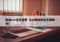 整站seo優(yōu)化運(yùn)營(yíng)（seo整站優(yōu)化方案制作）