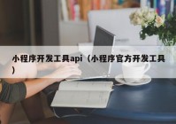 小程序開發(fā)工具api（小程序官方開發(fā)工具）