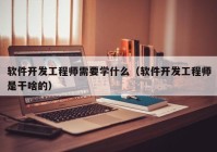 軟件開發(fā)工程師需要學(xué)什么（軟件開發(fā)工程師是干啥的）